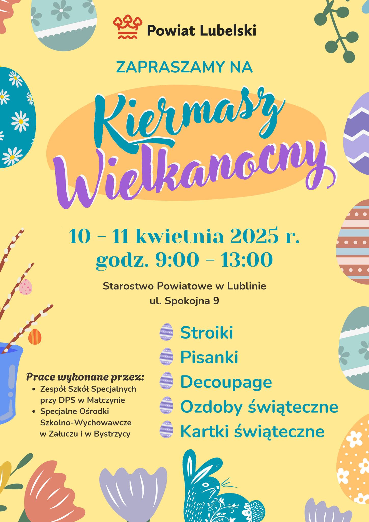 2025 04 10 11 Lublin Starostwo Powiatowe Kiermasz Wielkanocny